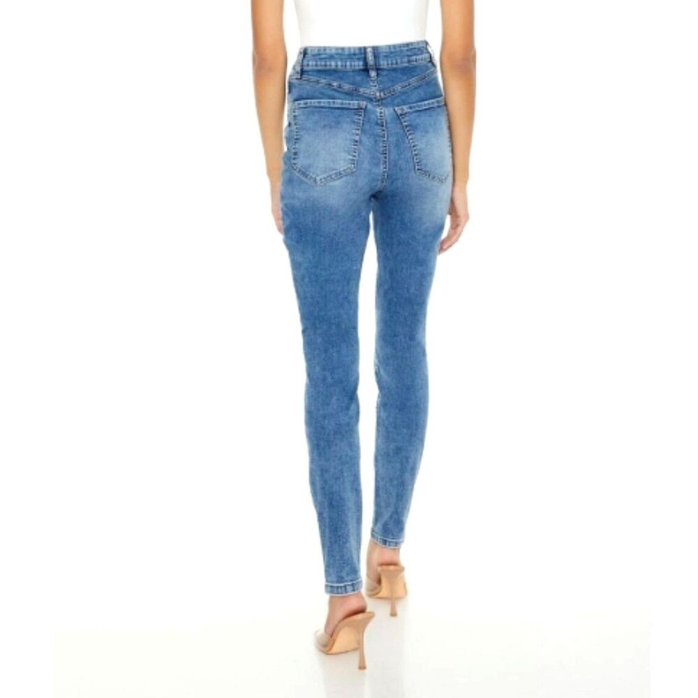 Forever 21 High Rise Skinny Jeans- XS Medium Wash Denim - Picture 2 of 3